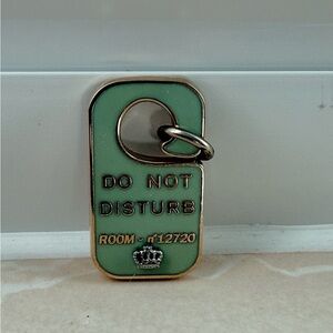 Juicy Couture Gold Charm with Text Vintage